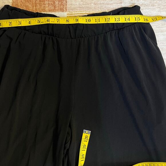 Lane Bryant Black Wide Leg Pull On Style Culott Pants Size 10/12 - Picture 6 of 8